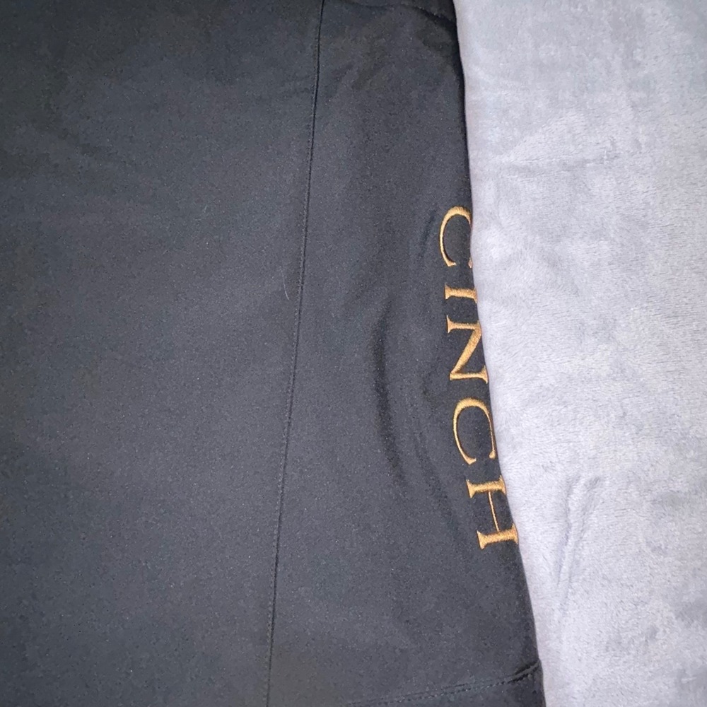 Cinch Vest Mens Small Black Softshell Fleece Lined Western Ranch Full Zip - Picture 6 of 10